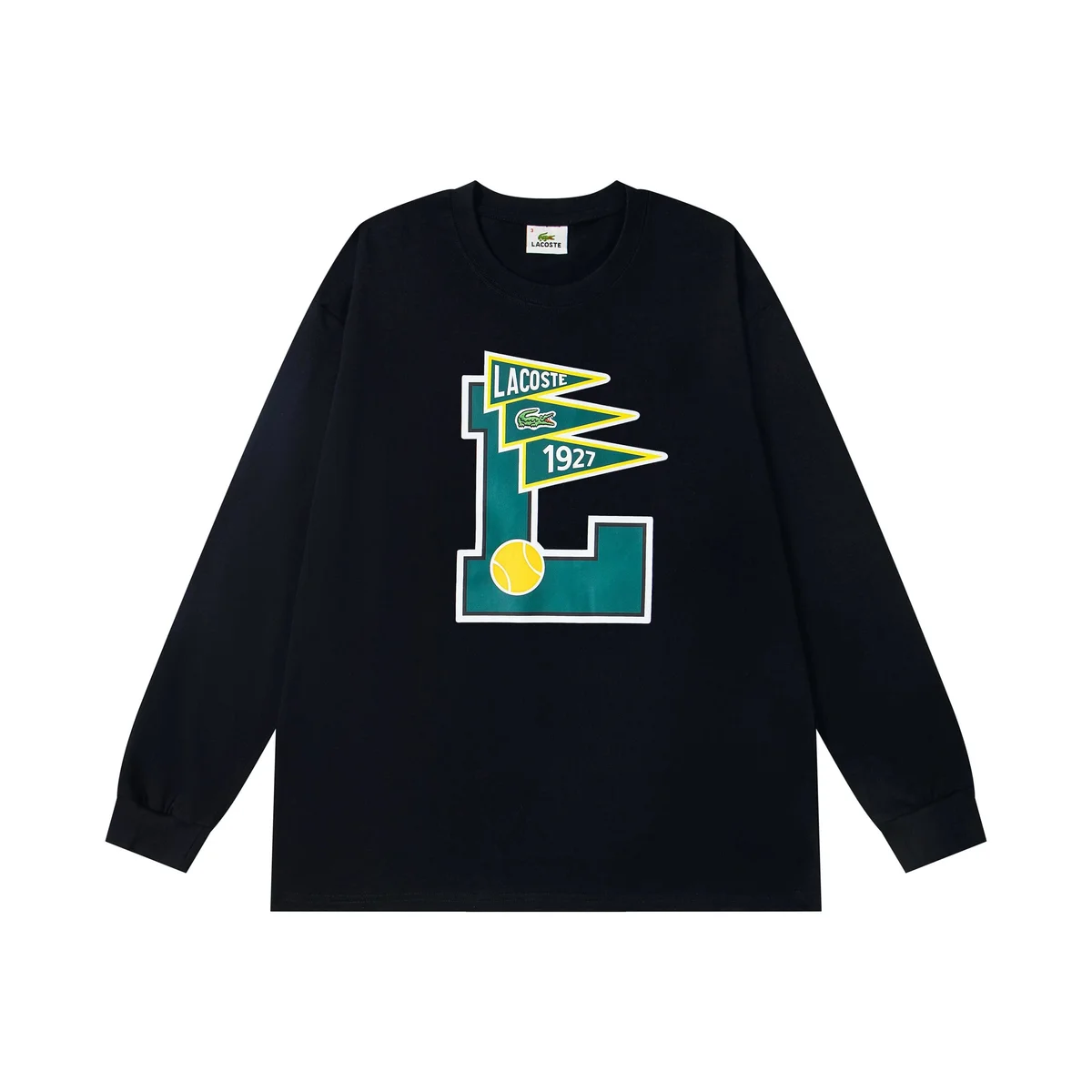 Lacoste Lacoste Tennis Club L Long Sleeve T-Shirt Black Black - 1