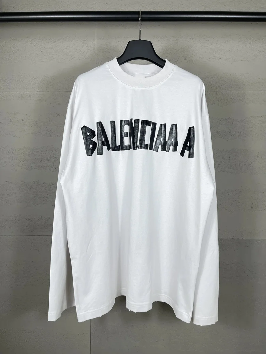 Balenciaga Balenciaga Oversized Logo T-Shirt Cream Cream - 1