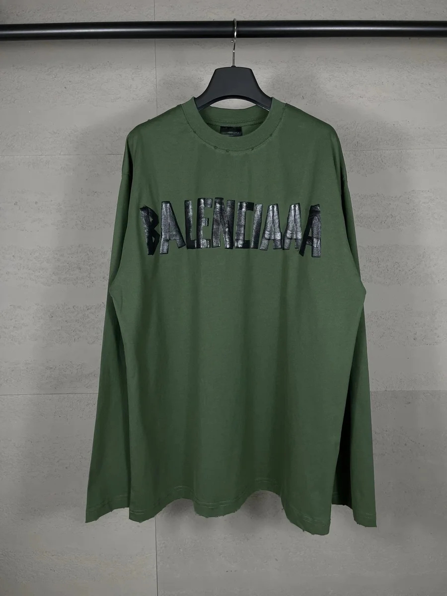 Balenciaga Balenciaga Oversized Logo T-Shirt Green Green - 1