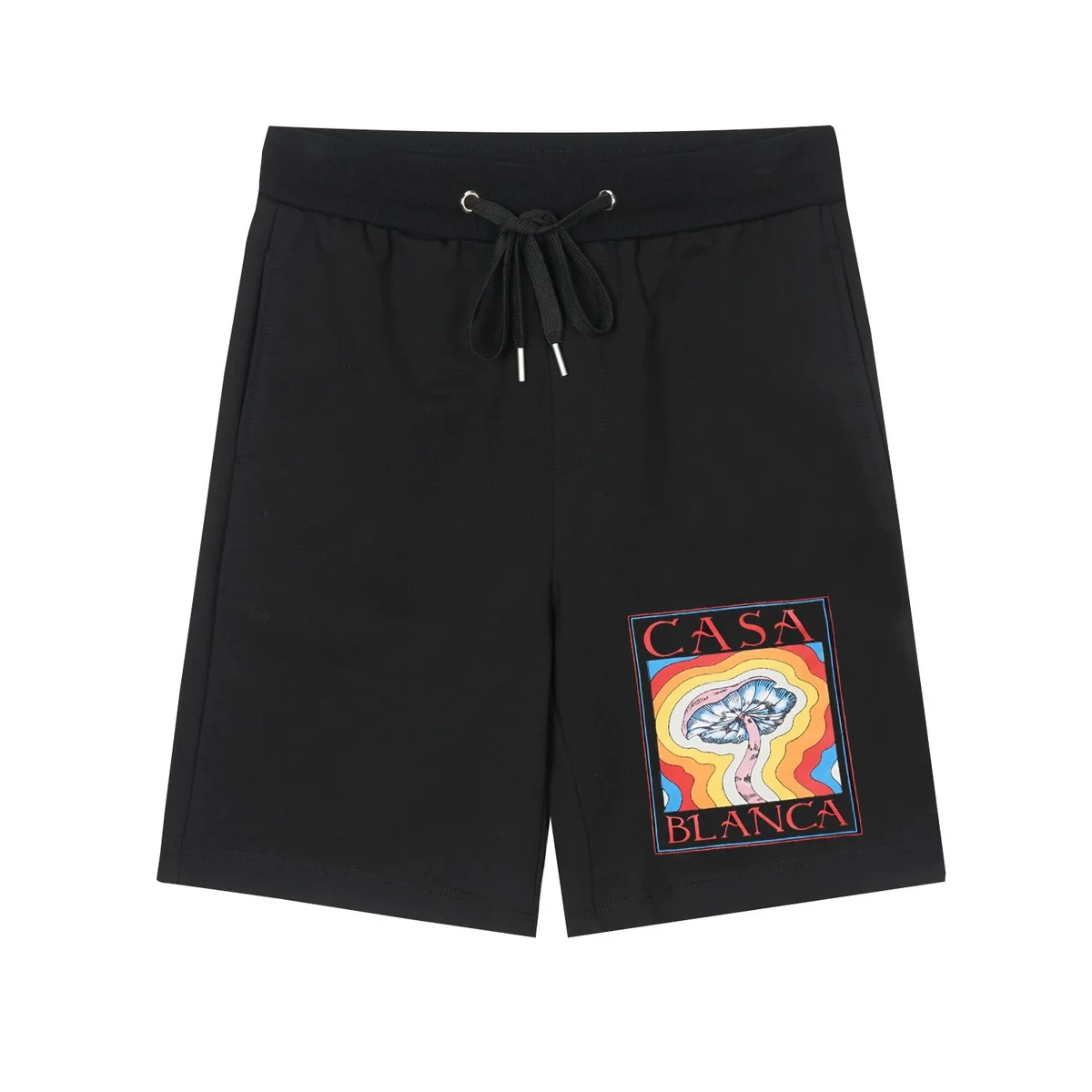 Other Black Casa Blanca Mushroom Print Shorts Black - 1