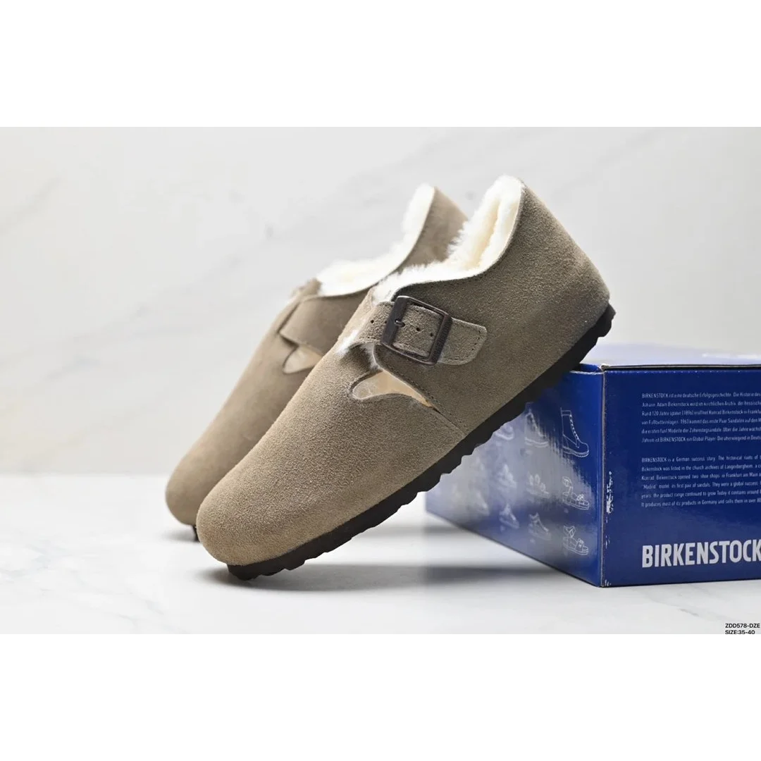 Birkenstock Birkenstock Boston Sheepskin Lined Loafers Beige Beige - 1