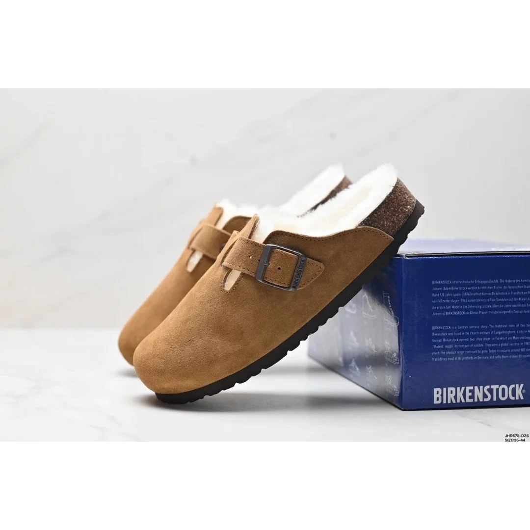 Birkenstock Birkenstock Boston Arizona Chestnut Sheepskin Loafers Brown - 1