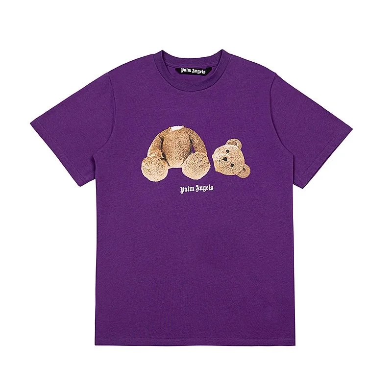 Palm Angels Palm Angels Bear Purple T-Shirt Purple - 1