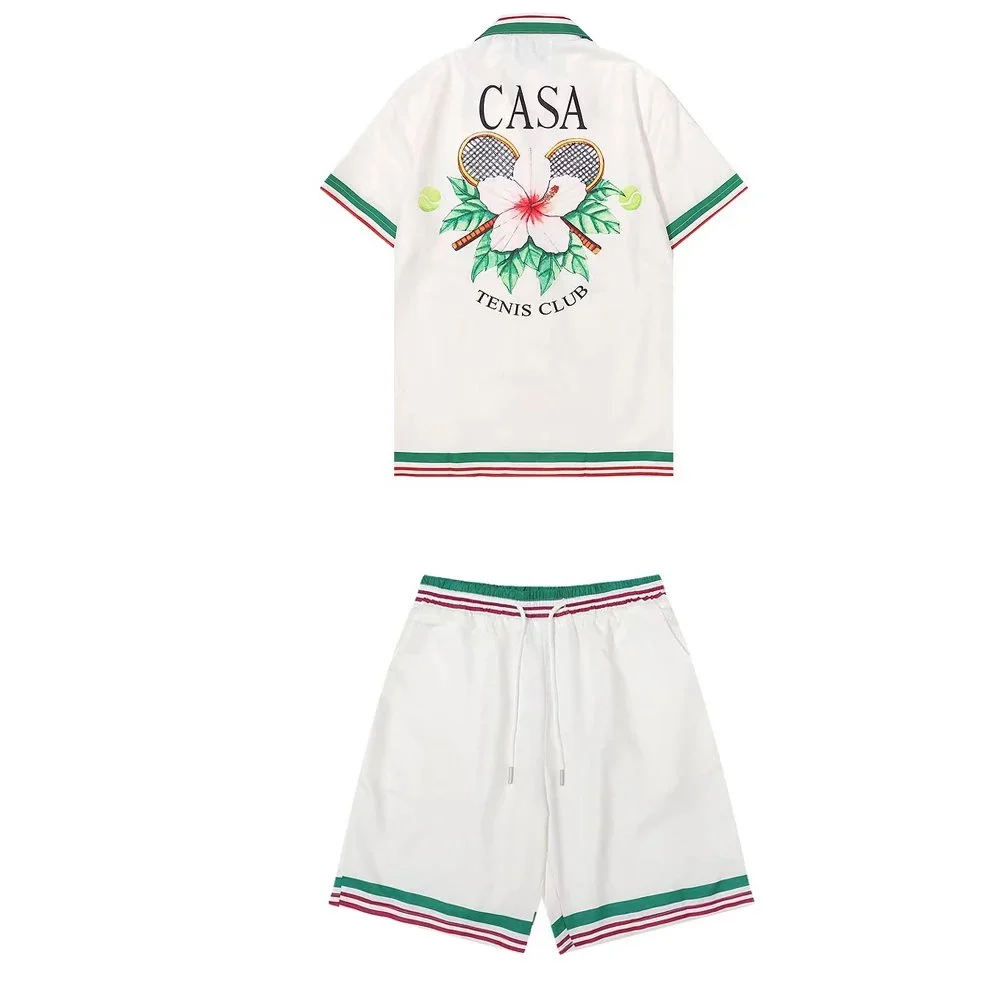 Other CASA Tennis Club White Tennis Set with Hibiscus Print White - 1