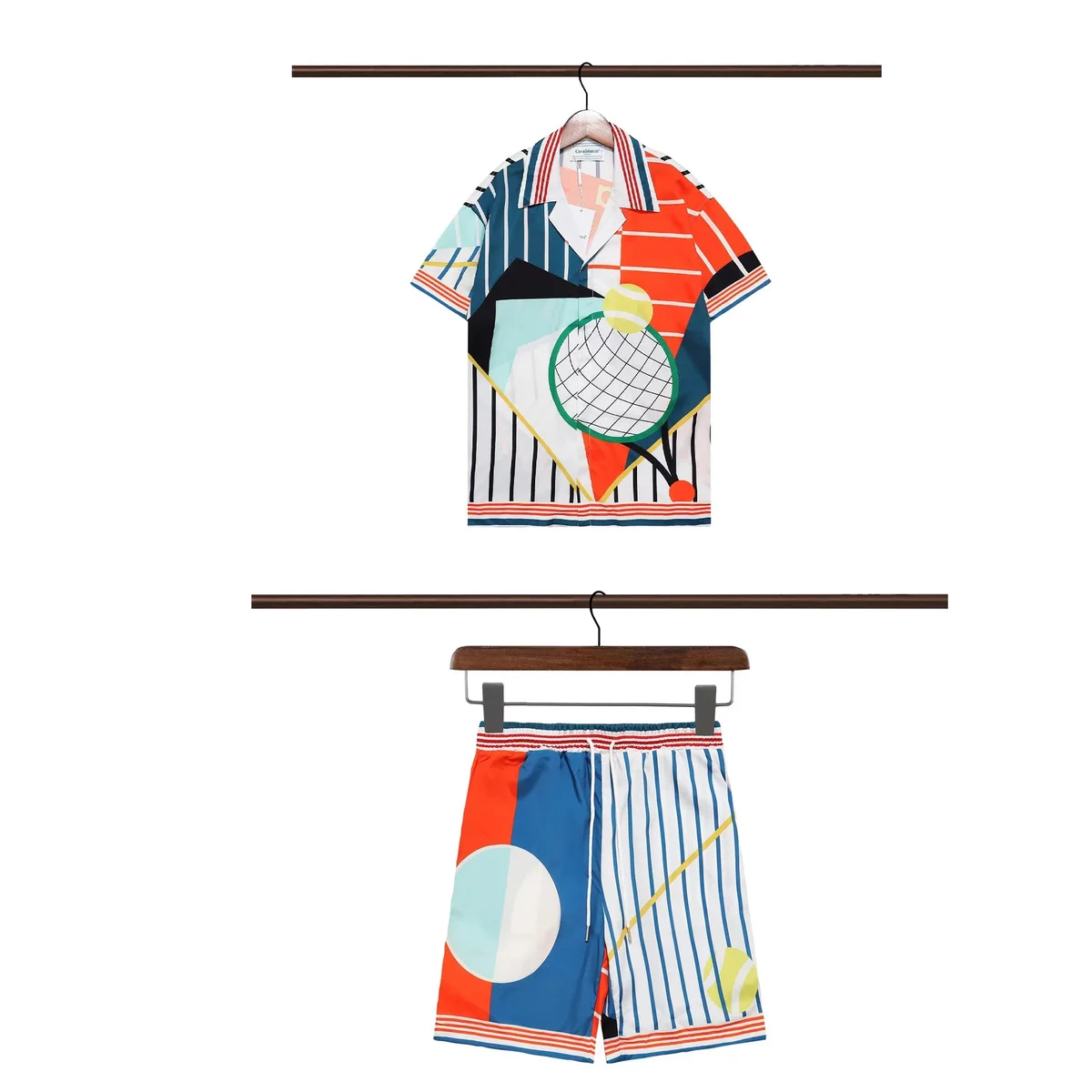 Other Colorful Tennis Print Set - Shorts & Shirt Multicolor - 1