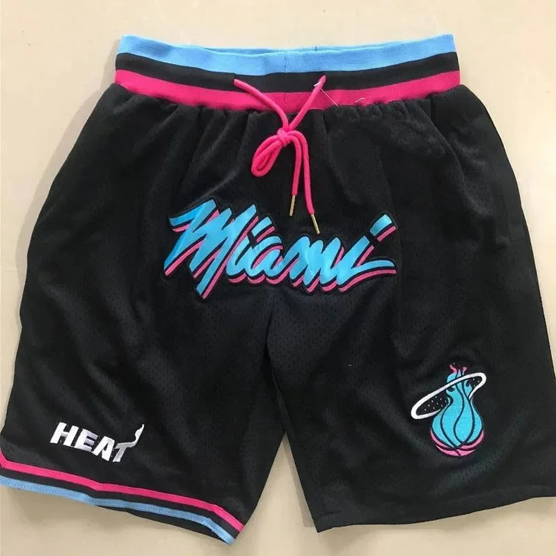 Other Miami Heat Basketball Shorts Black/Blue/Pink Black - 1