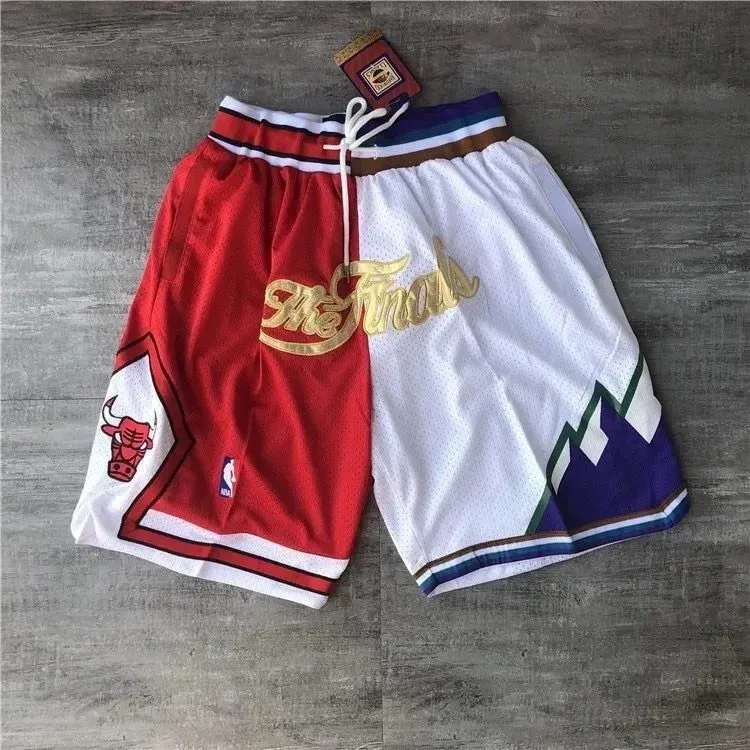Other NBA Chicago Bulls Utah Jazz Split Shorts Red/White The Finals White - 1