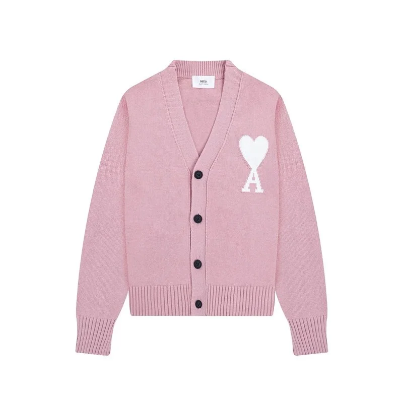 Ami Paris Ami Paris Ami de Coeur Pink Cardigan Pink - 1