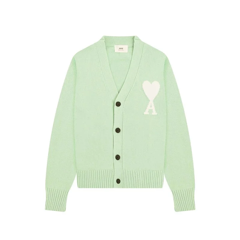 Ami Paris Ami Paris Ami de Coeur Light Green Cardigan Green - 1