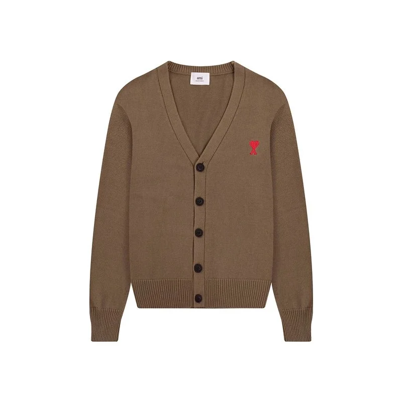 Ami Paris Ami Paris Ami de Coeur Brown Cardigan Brown - 1