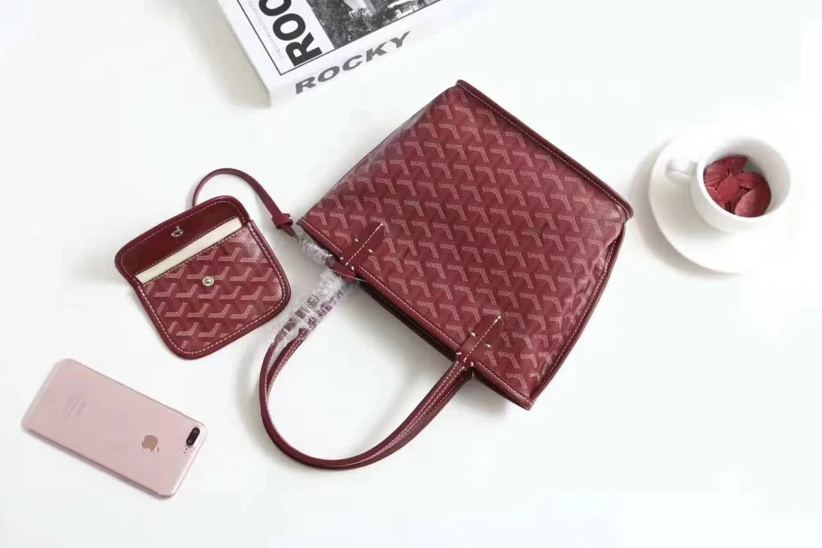 Goyard Goyard Saint Louis Mini Tote Bag in Chestnut Red Red - 1
