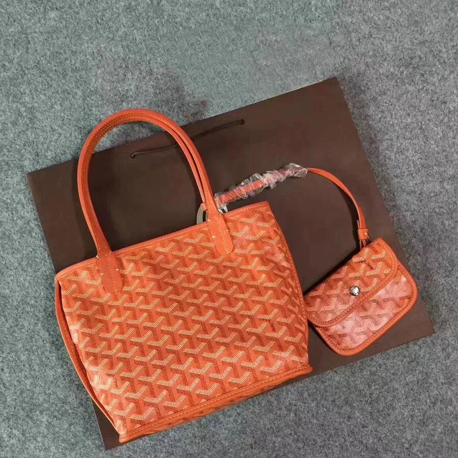 Goyard Goyard Saint Louis Orange Tote Bag with Mini Pouch Orange - 1