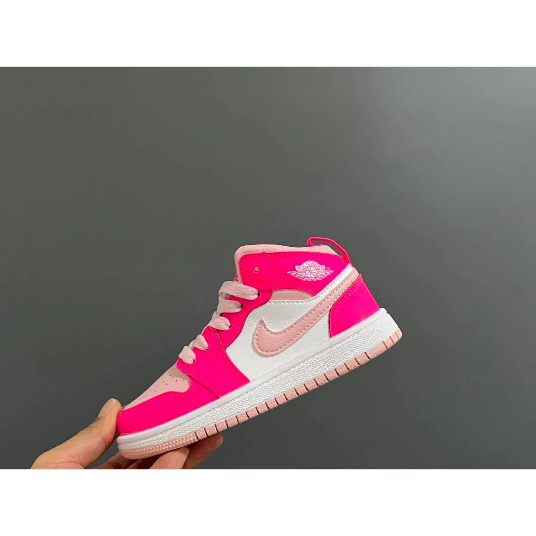 Jordan Nike Air Jordan 1 Mid Pink/White Sneakers Pink - 1