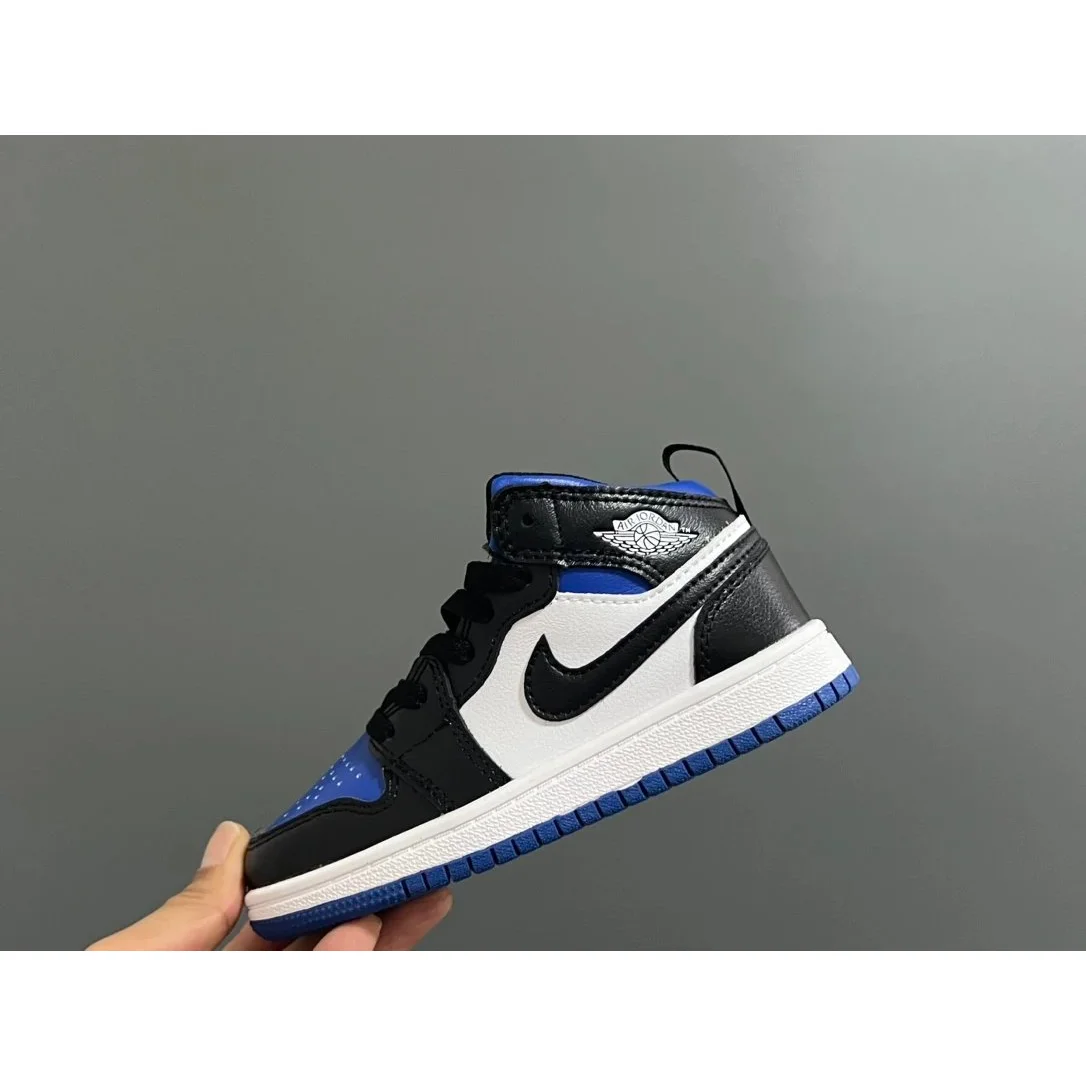 Jordan Nike Air Jordan 1 Mid '07 Black/White/Royal Blue Sneakers Blue - 1