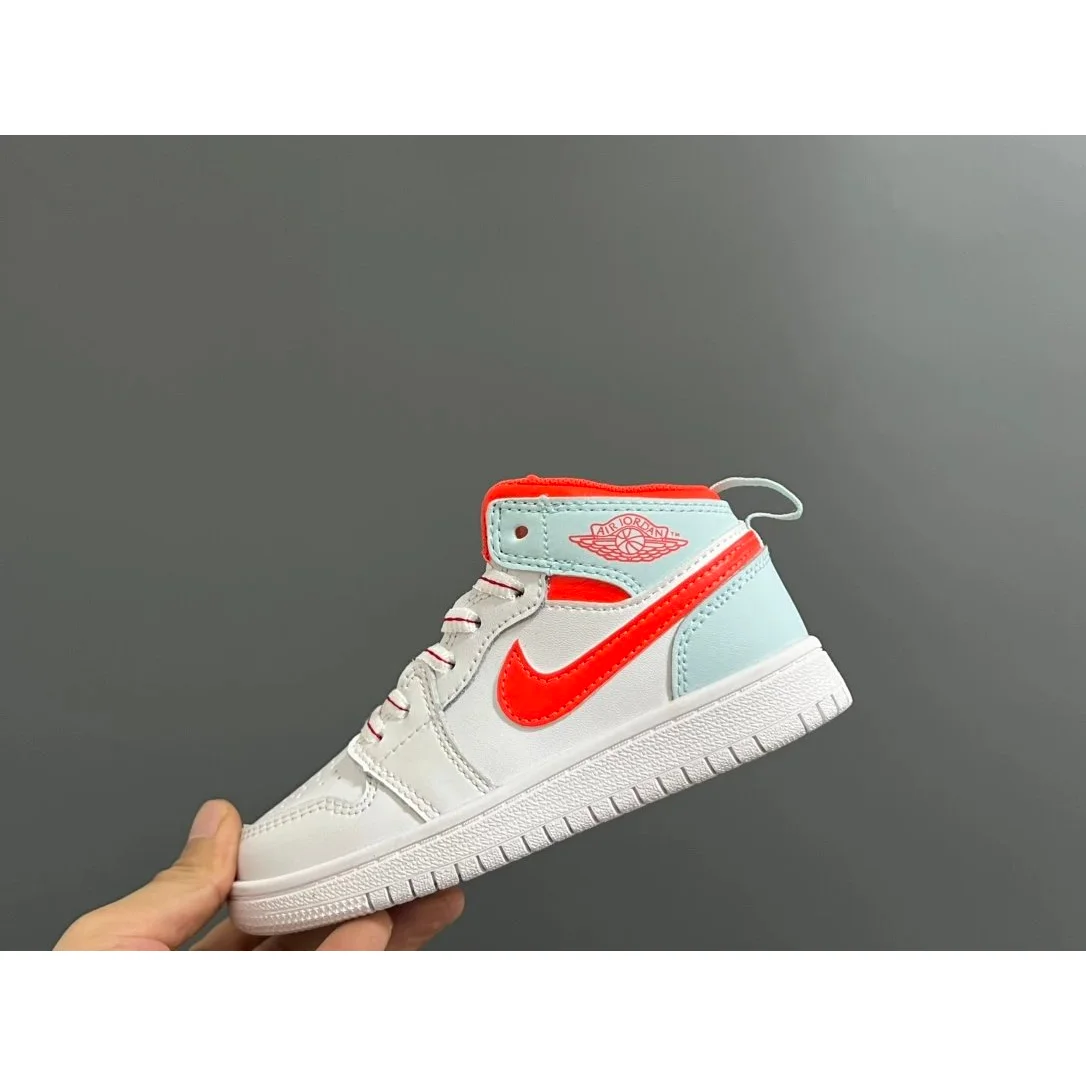 Jordan Nike Air Jordan 1 Mid Sail/University Red Sneakers White - 1