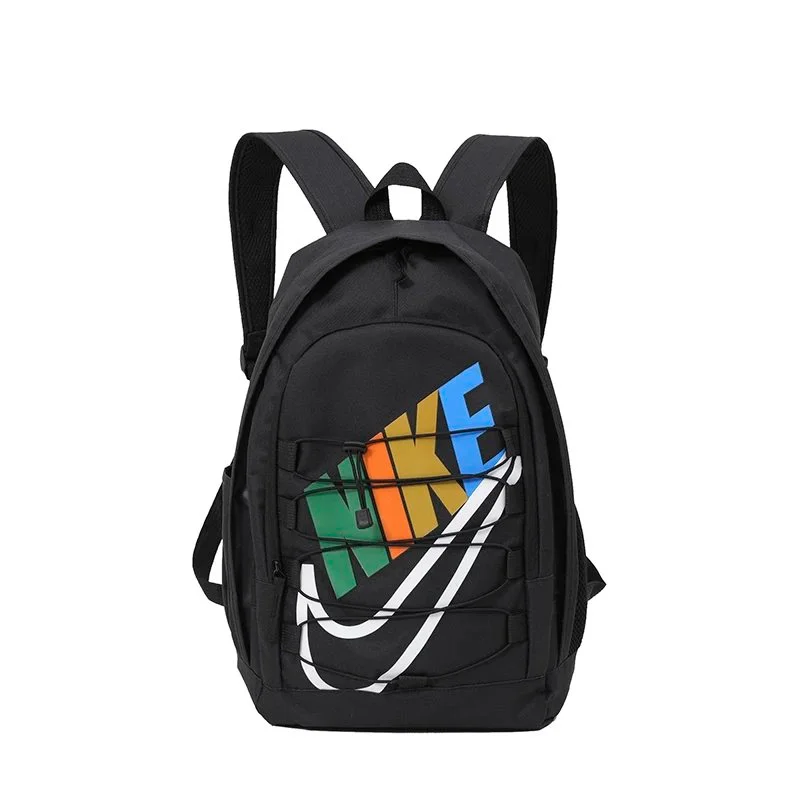 Nike Nike Black Backpack with Colorful Swoosh Design Black - 1