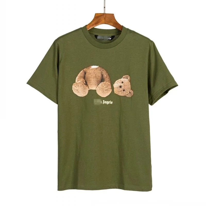 Palm Angels Palm Angels Bear Olive Green T-Shirt Green - 1