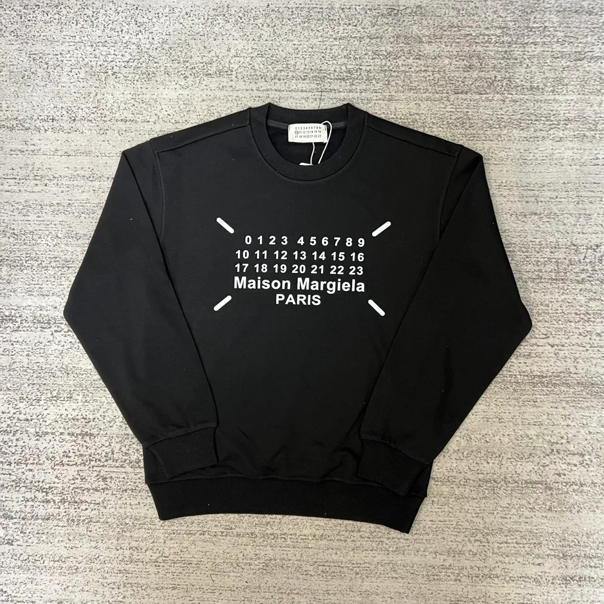 Maison Margiela Maison Margiela Black PARIS Graphic Crewneck Sweatshirt Black - 1
