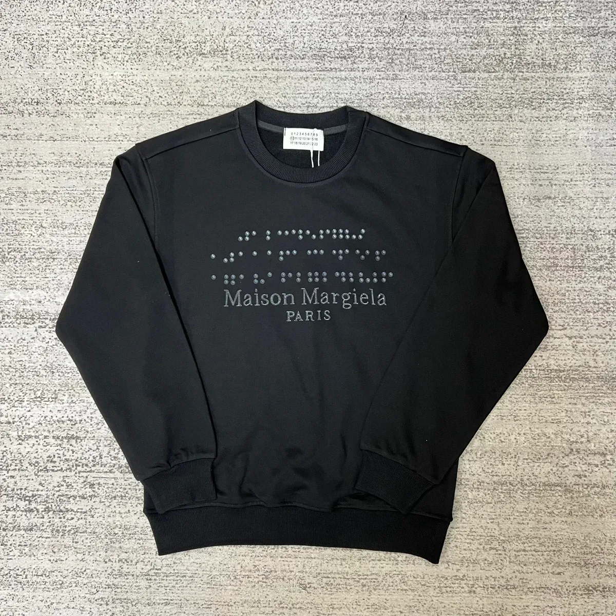 Maison Margiela Maison Margiela Black Braille Embroidered Sweatshirt Black - 1