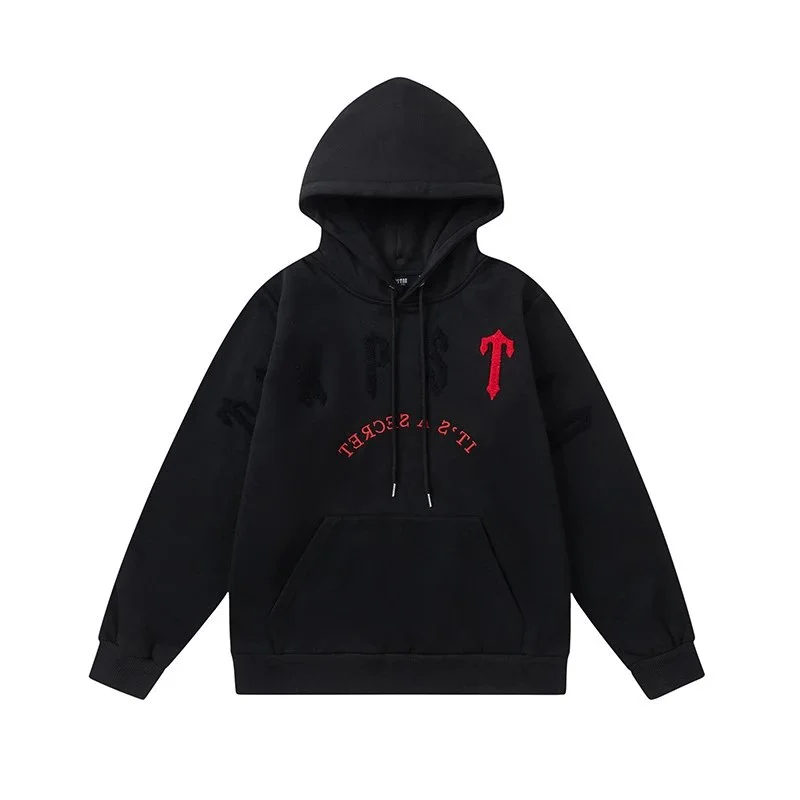 Other Black Hoodie with Red 'T' Logo and Embroidery Black - 1