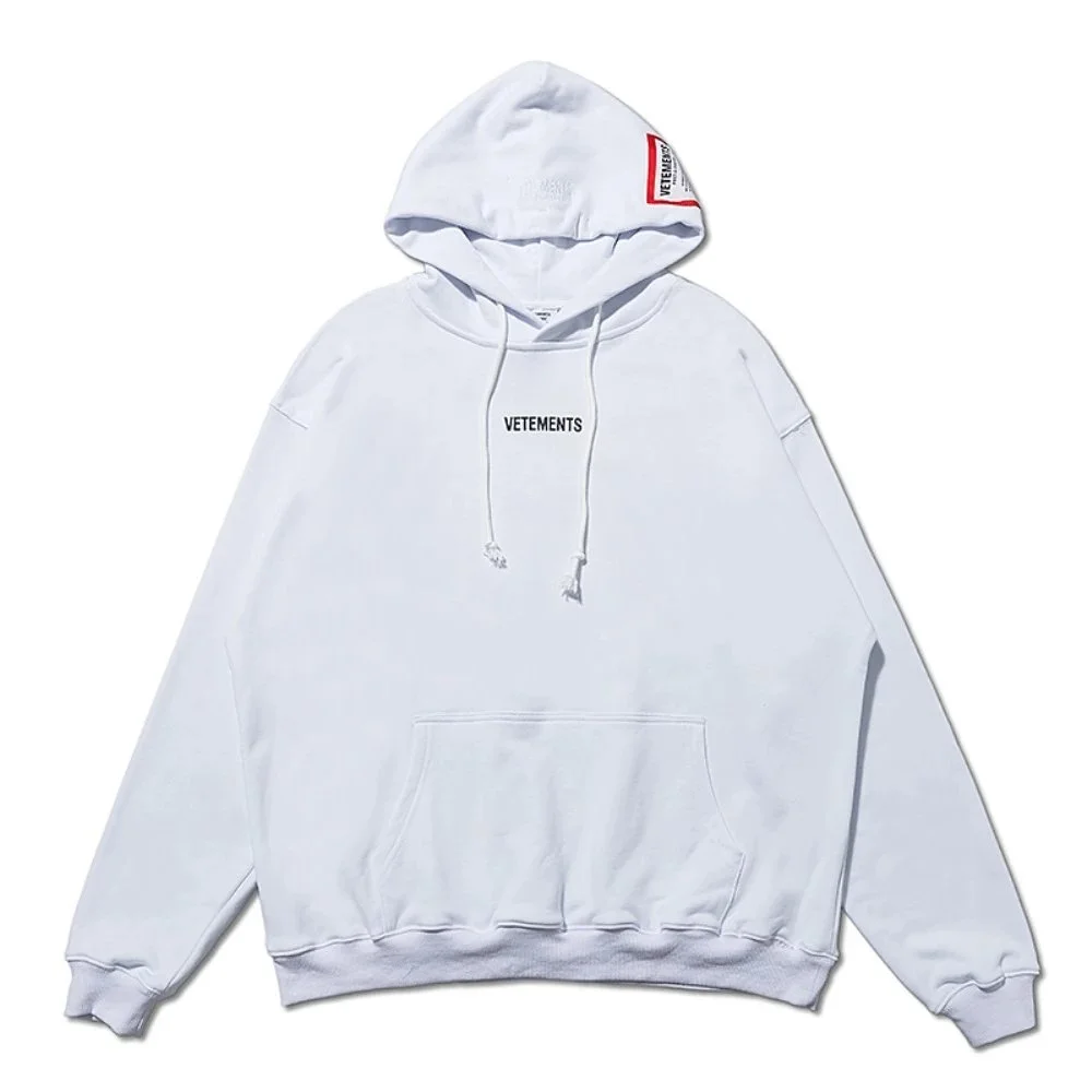 Vetements Vetements White Vetements Logo Hoodie White - 1