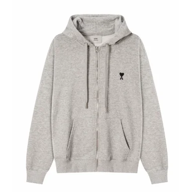 Ami Paris Ami Paris Ami de Coeur Grey Hoodie Grey - 1