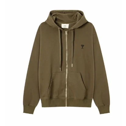 Ami Paris Ami Paris Ami de Coeur Olive Hoodie Green - 1