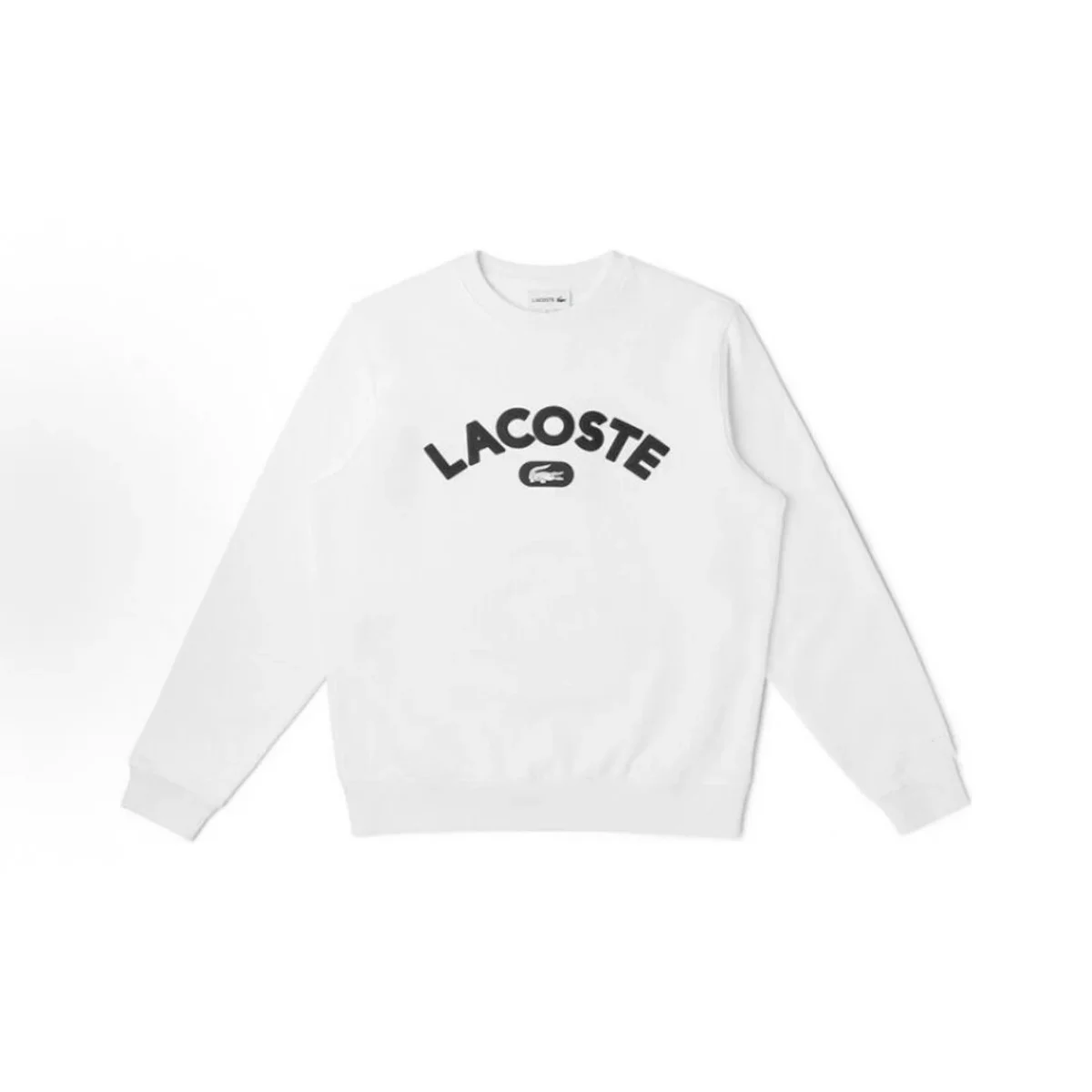 Lacoste Lacoste Classic White Crocodile Logo Sweatshirt White - 1