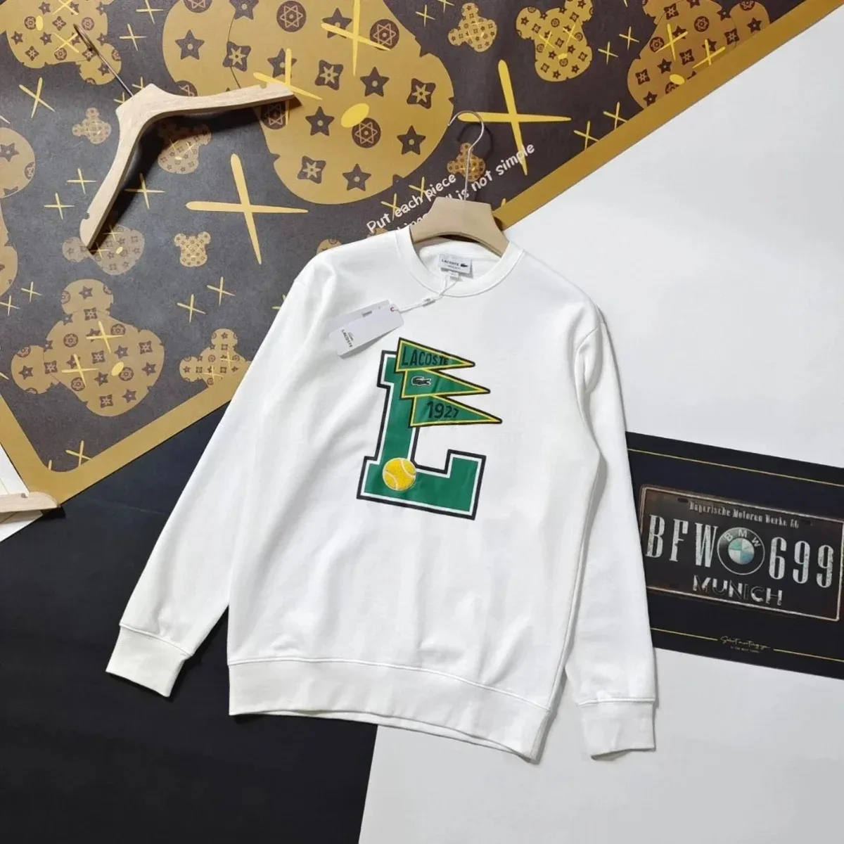 Lacoste Lacoste L.12.12 White Tennis Graphic Sweatshirt White - 1