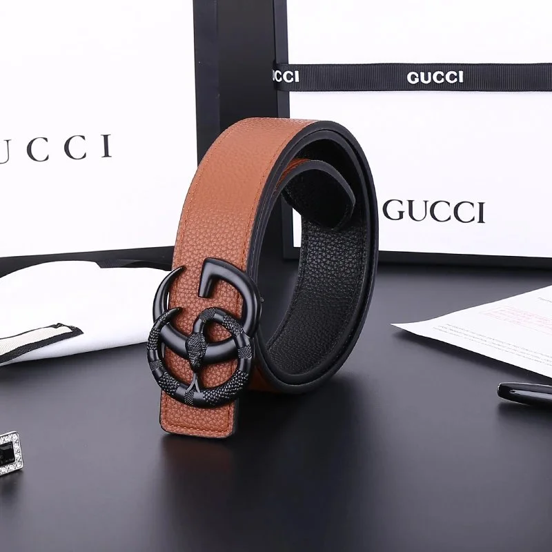 Gucci Gucci GG Marmont Brown Leather Belt Brown - 1