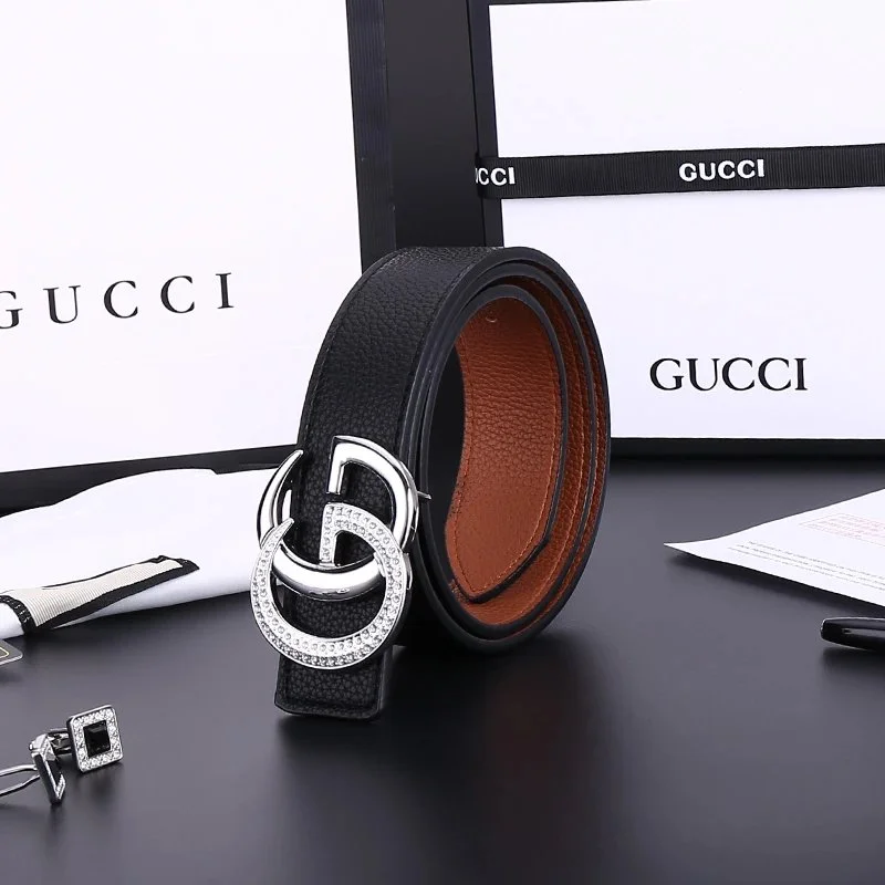 Gucci Gucci GG Belt Black & Brown Leather Black - 1