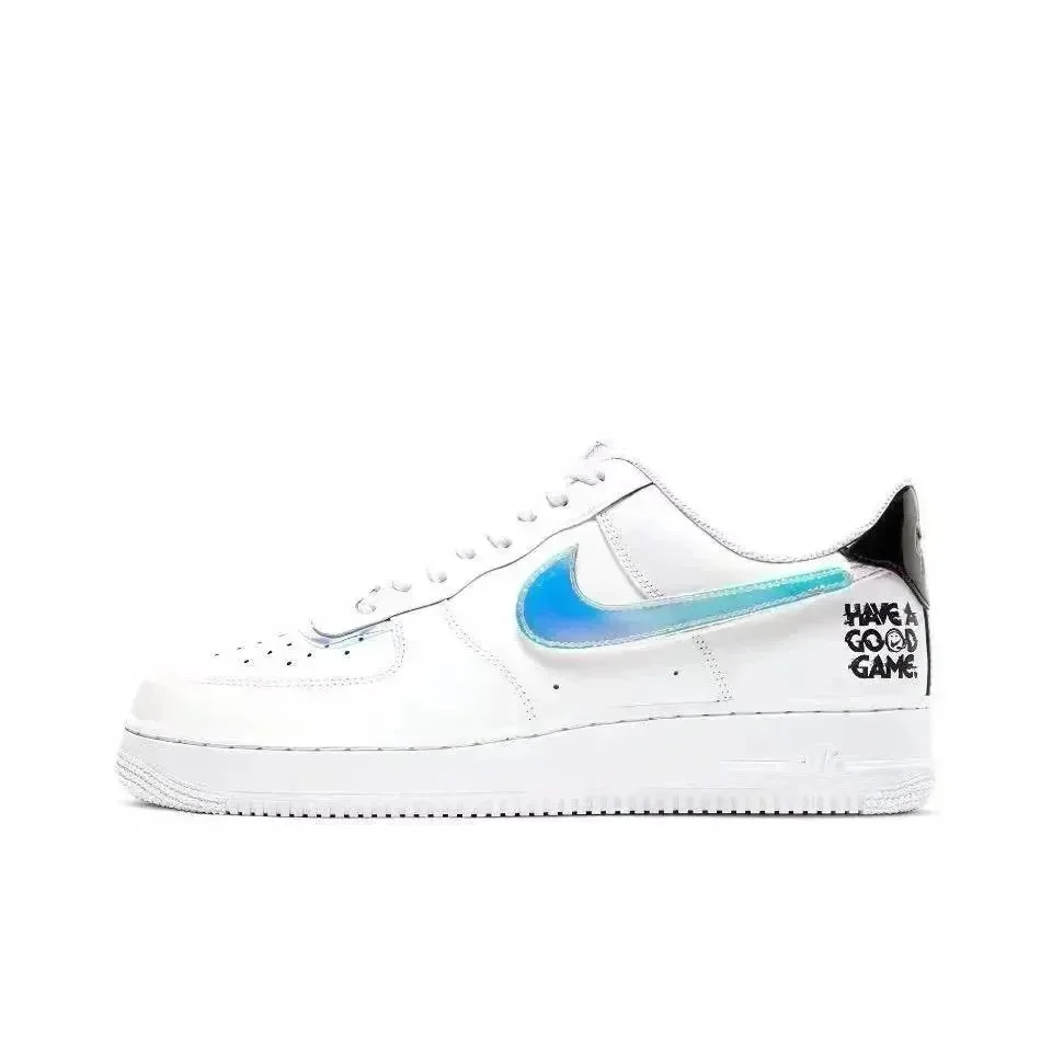 Nike Nike Air Force 1 White/Blue Sail Sneakers White - 1