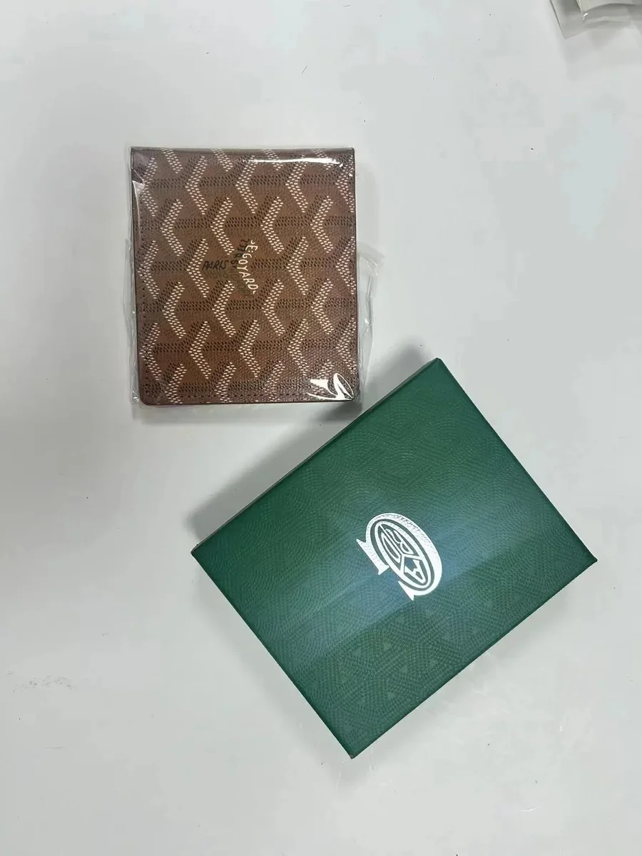 Goyard Goyard Saint Louis Brown Goyardine Leather Wallet Brown - 1