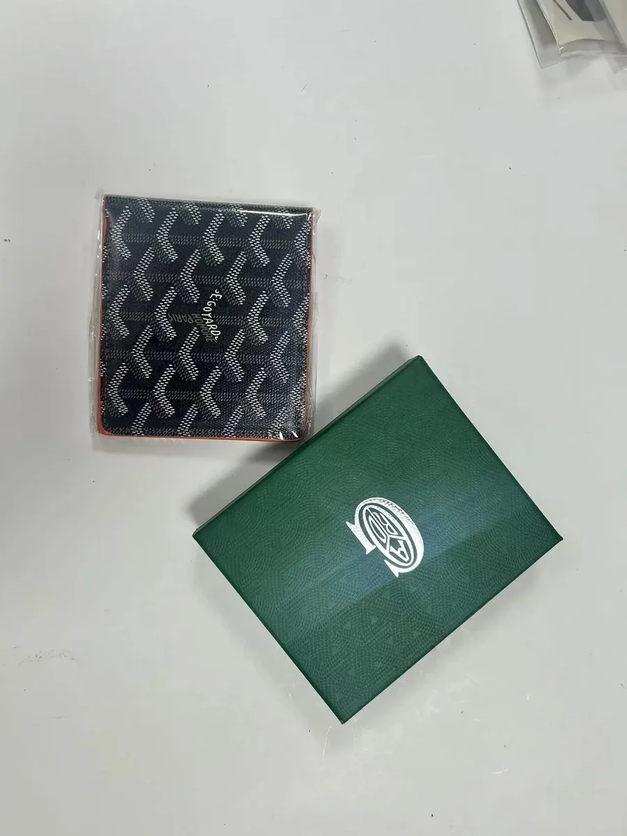 Goyard Goyard Saint Louis Black Goyardine Leather Wallet Black - 1