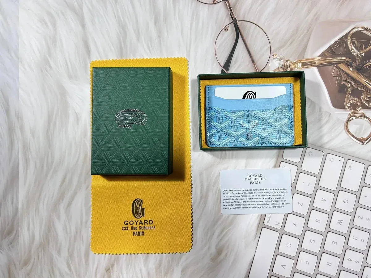 Goyard Goyard Blue Goyardine Card Holder Blue - 1