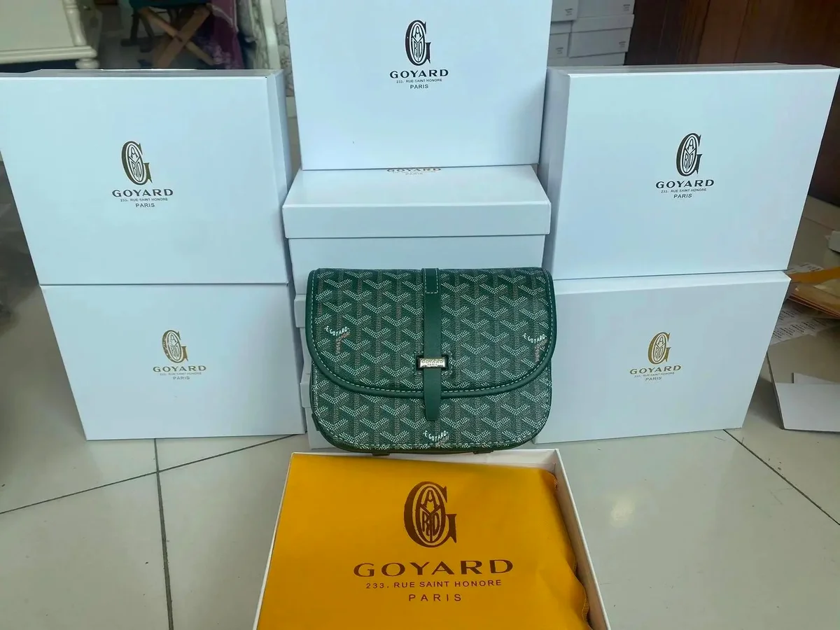 Goyard Goyard Green Goyardine Crossbody Bag Green - 1