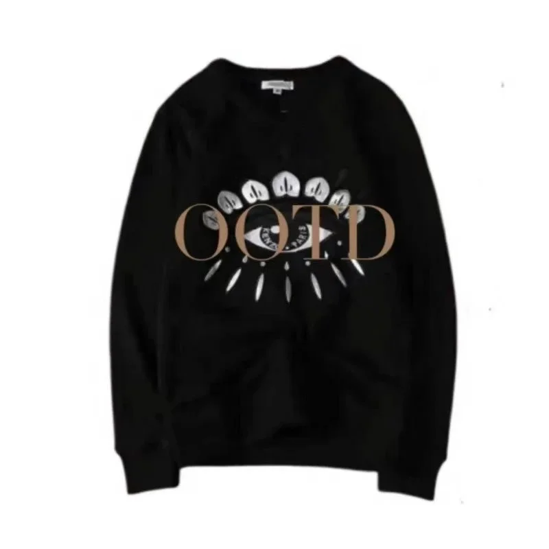 Other Black OOTD Eye Print Crewneck Sweatshirt Black - 1