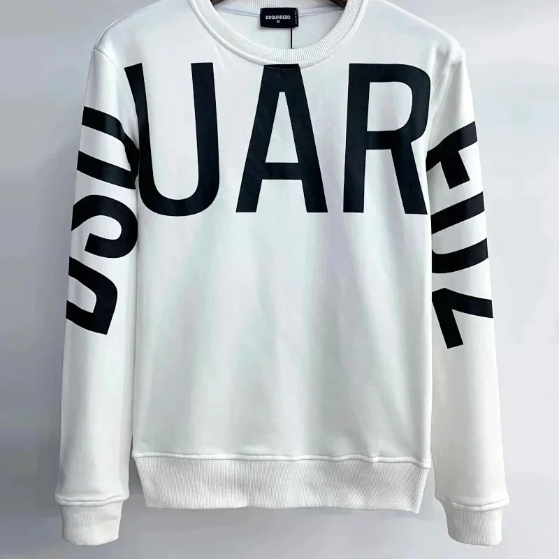 DSQUARED2 DSQUARED2 Cool Guy White with Black Letter Print Sweatshirt White - 1