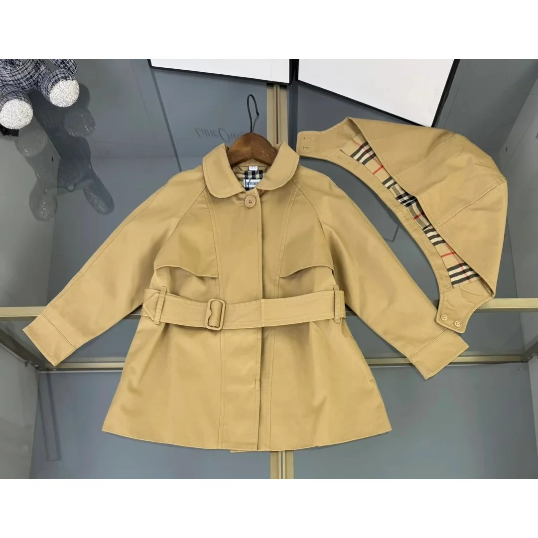 Burberry Burberry TB Monogram Belted Trench Coat Kids Beige - 1