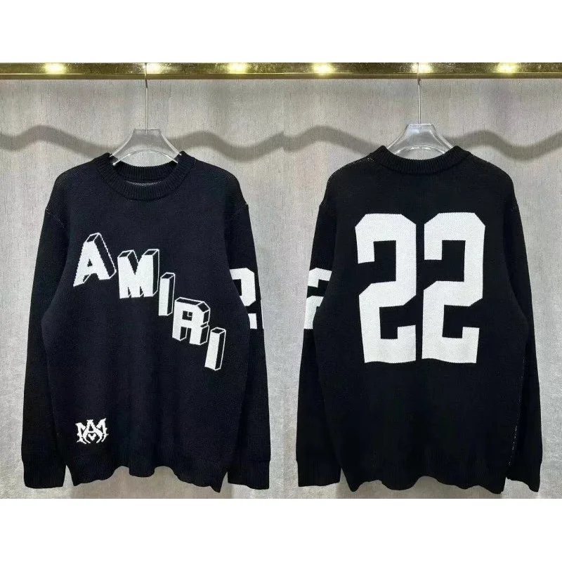 Amiri Amiri Black '22' Knit Sweater Black - 1