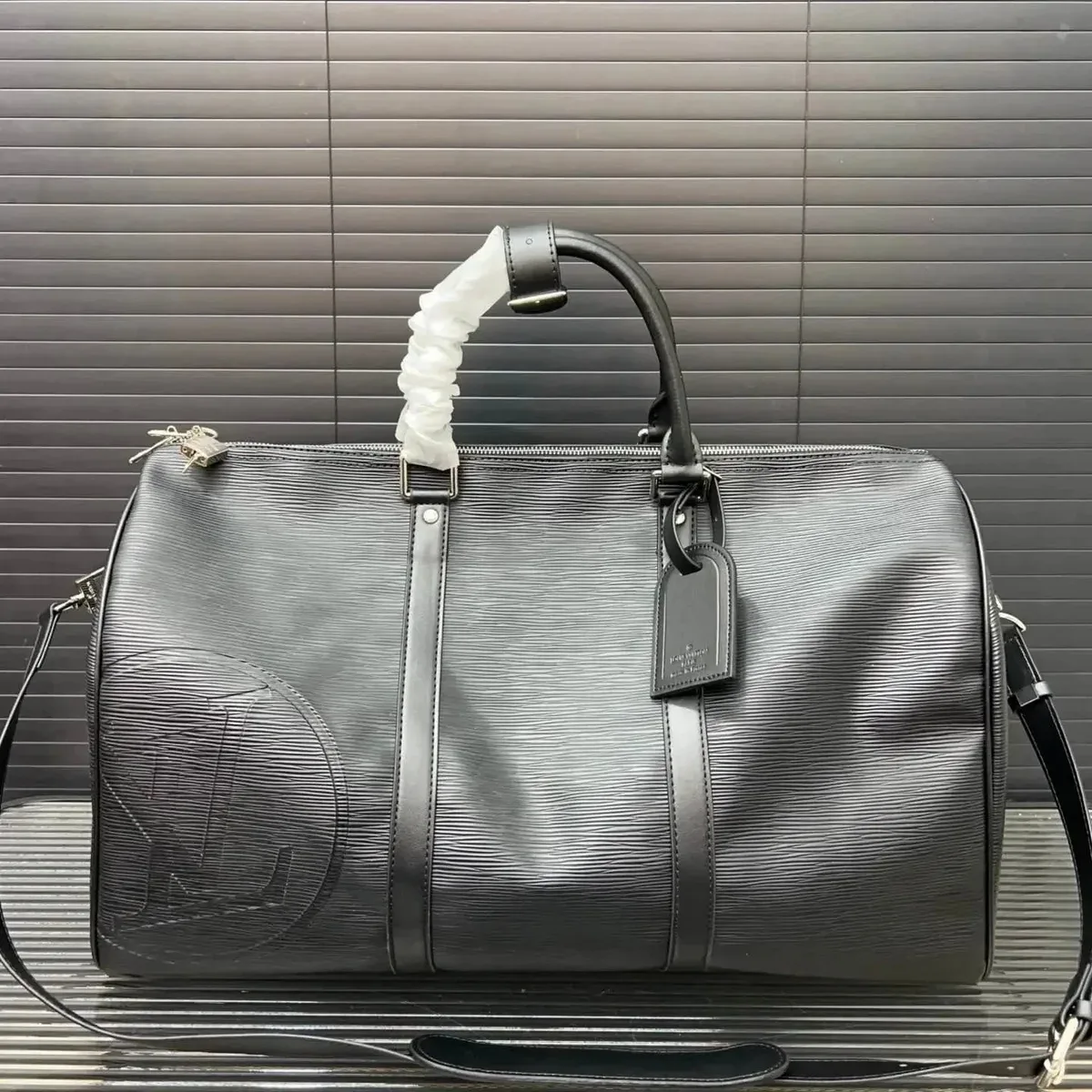 Louis Vuitton Keepall Monogram Epi Black Travel Bag