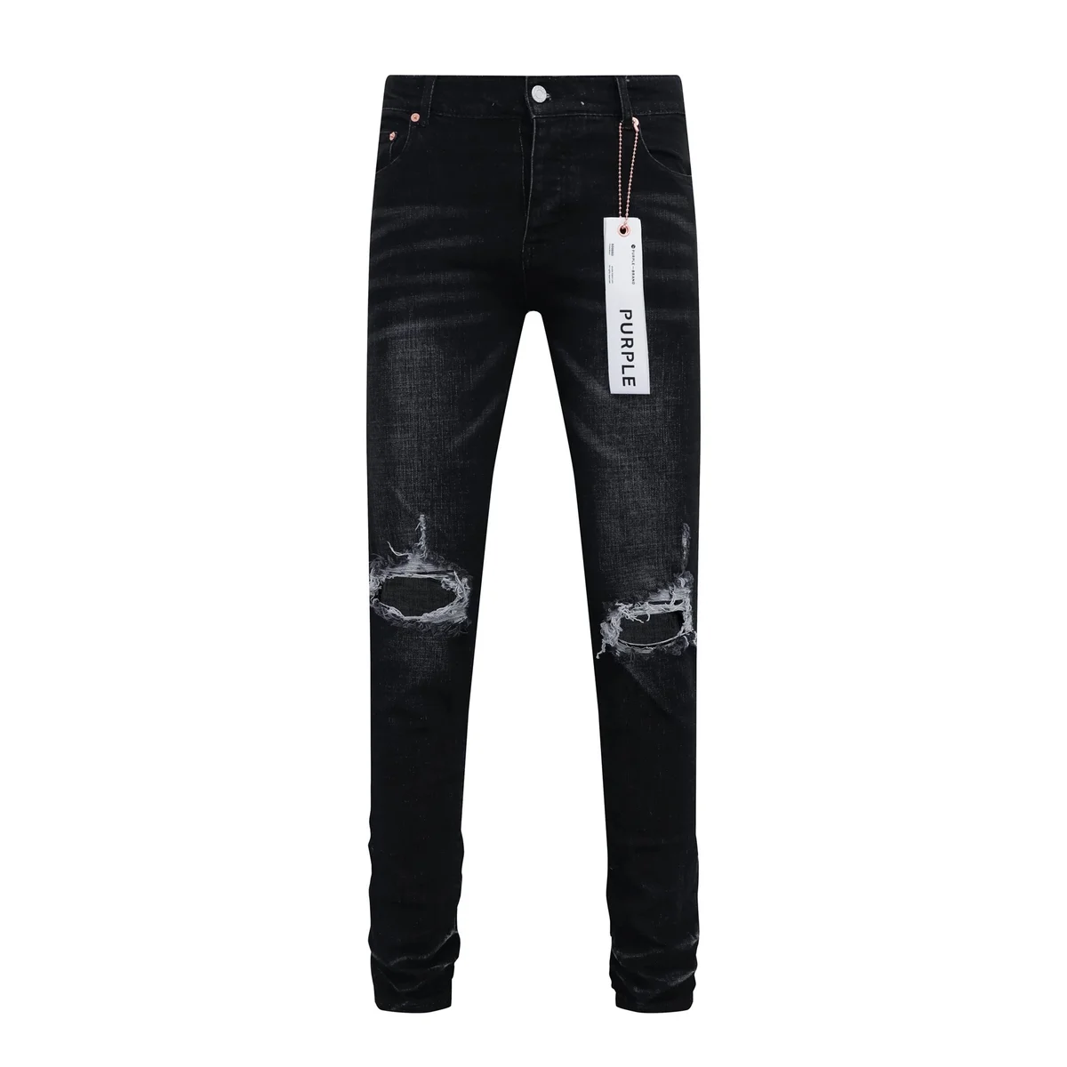 Purple Brand Purple Brand P001 Black Distressed Jeans Black - 1