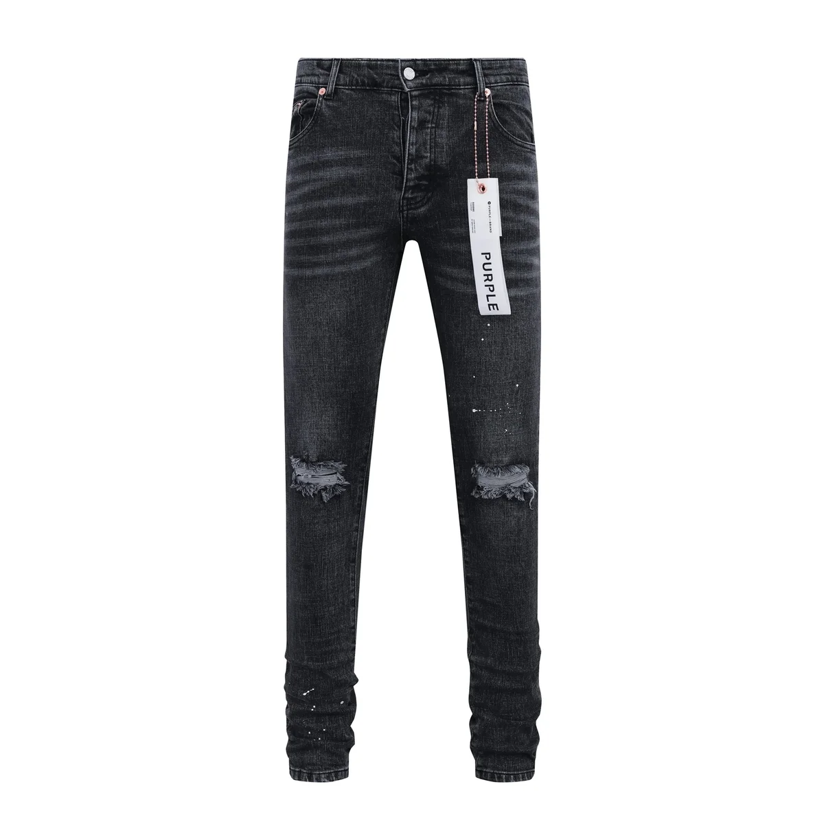 Purple Brand Purple Brand P001 Black Distressed Jeans Black - 1