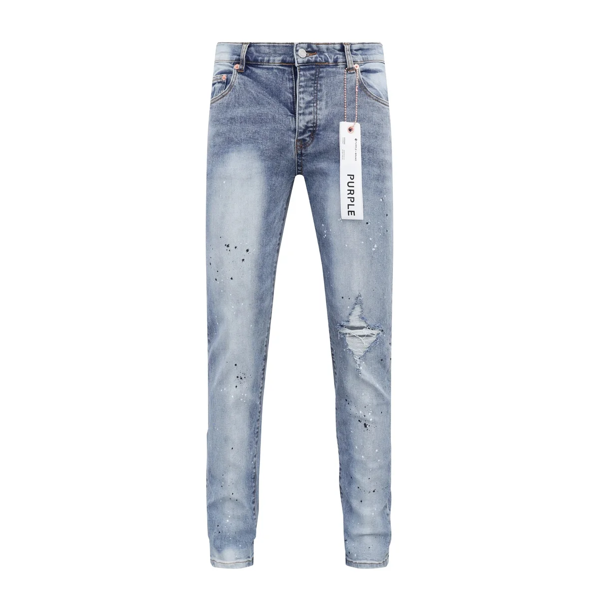 Purple Brand Purple Brand P001 Paint Splatter Jeans Blue - 1