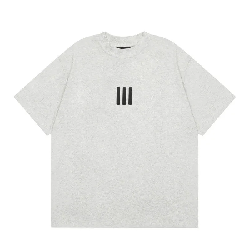 Other Unisex III Logo Graphic Tee 2412 White Grey T-Shirt Grey - 1