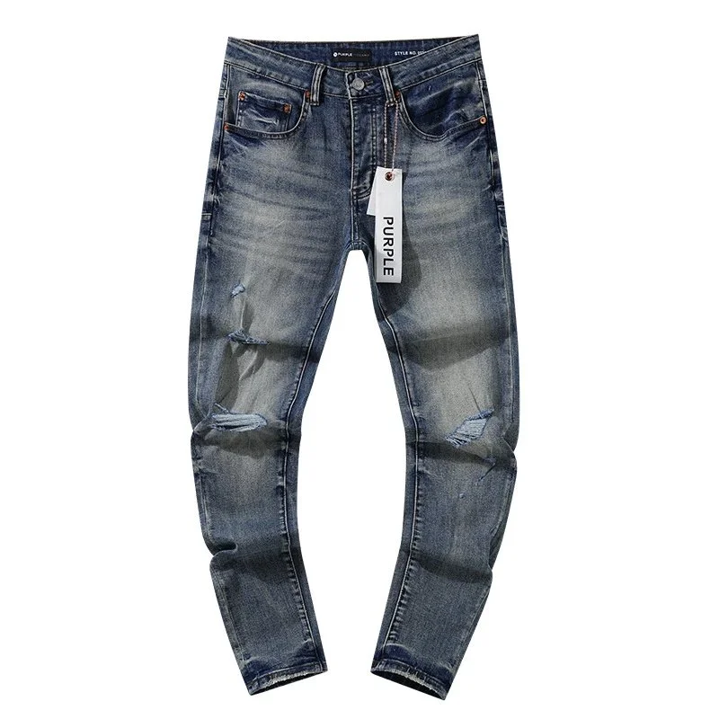 Other Purple Brand PU107 Distressed Denim Jeans Blue - 1