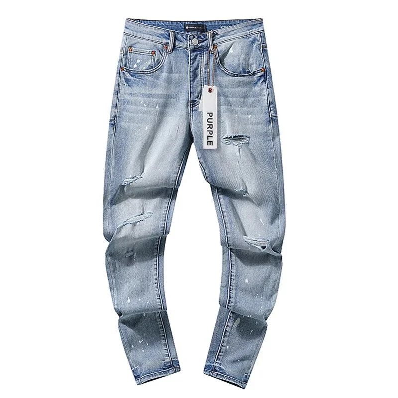 Other Purple Brand Jeans PU114 Distressed Slim Fit Blue - 1