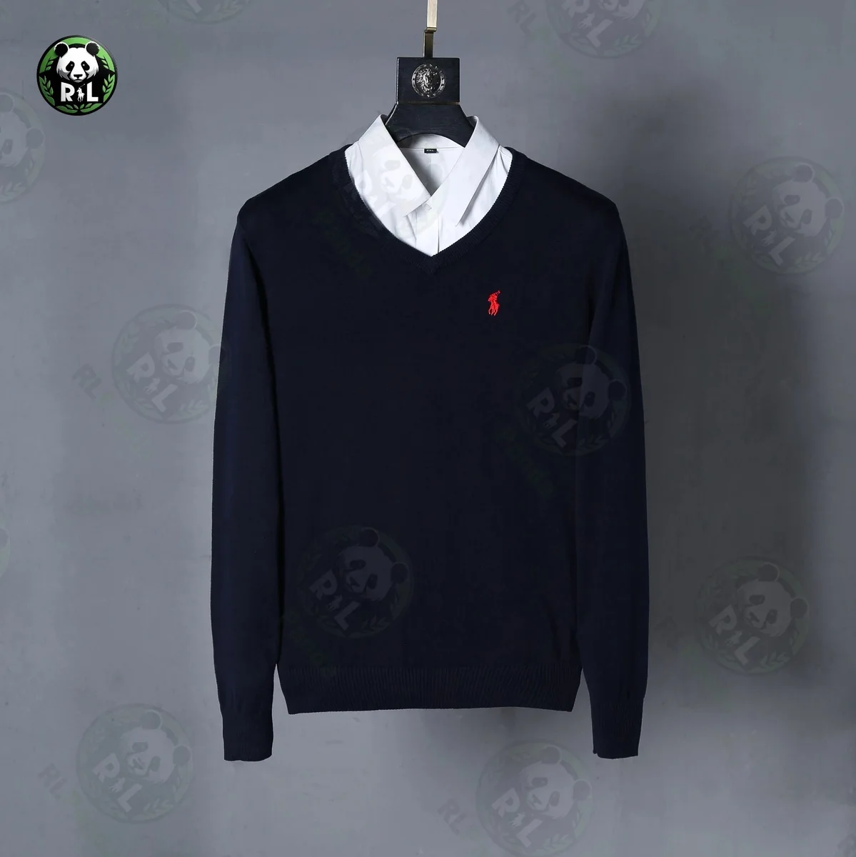 Polo Ralph Lauren Polo Ralph Lauren Big Pony Navy V-Neck Sweater Navy - 1