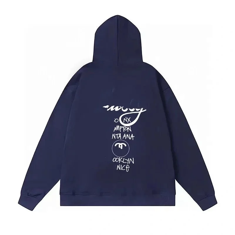 Other Unisex Royal Blue 7 Hoodie with Graphic Print Blue - 1