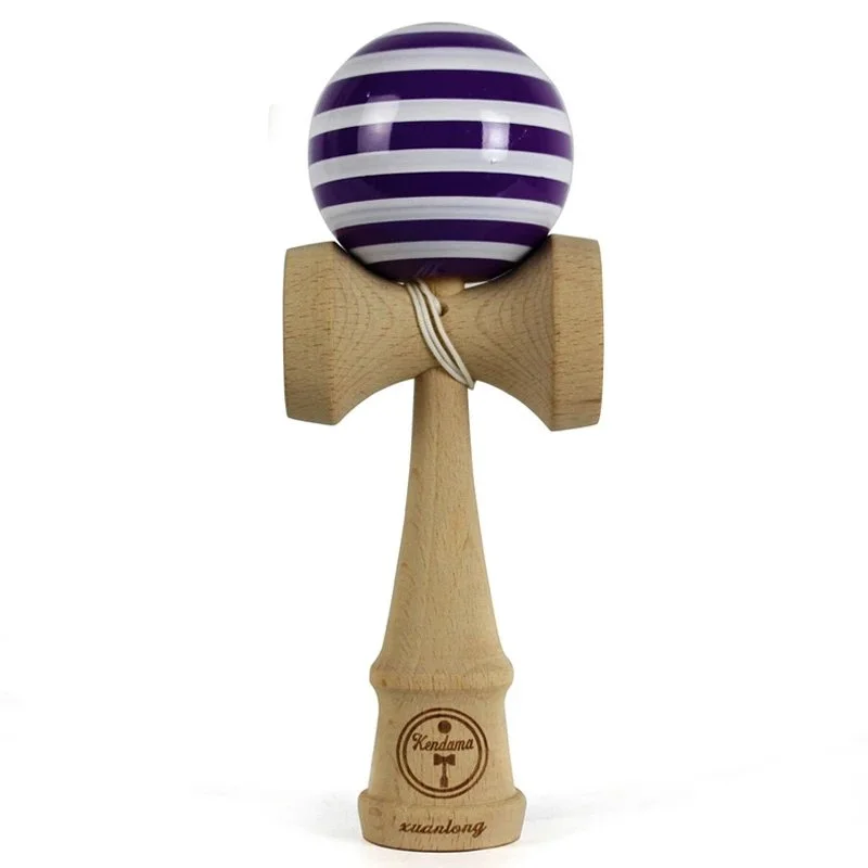 Other Kendama Xuanlong Striped Purple Ball Wooden Toy Purple - 1
